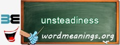 WordMeaning blackboard for unsteadiness